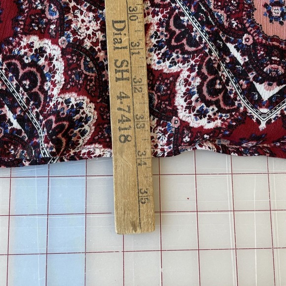 Very J Womens  Large Colorful Floral Paisley Geometric Tunic Top Bohemian - Picture 14 of 14